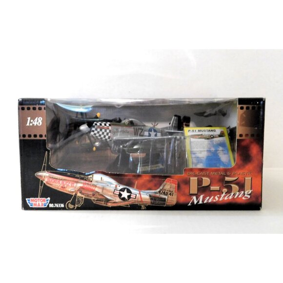 P-51 Mustang Diecast Model 1:48 Motor Max 76336 WWII Airplane Display - Picture 3 of 9